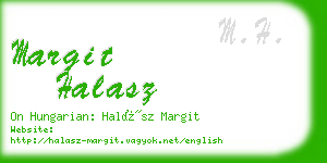 margit halasz business card